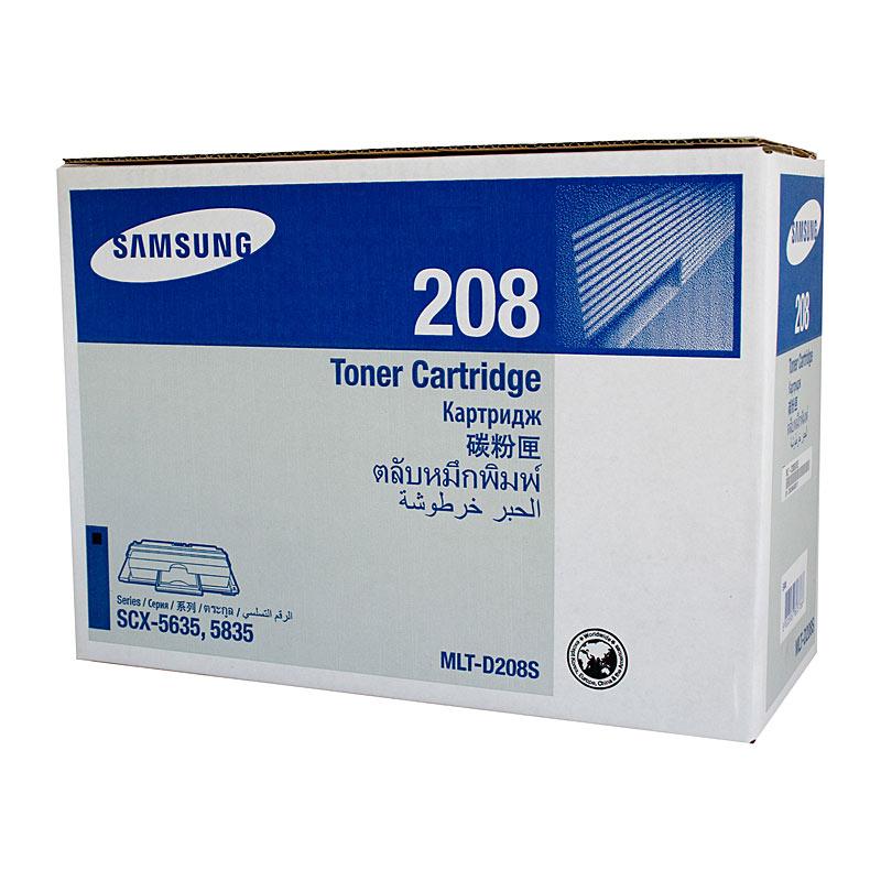 SAMSUNG MLTD208S Toner cartridge in black, designed for high-quality printing.