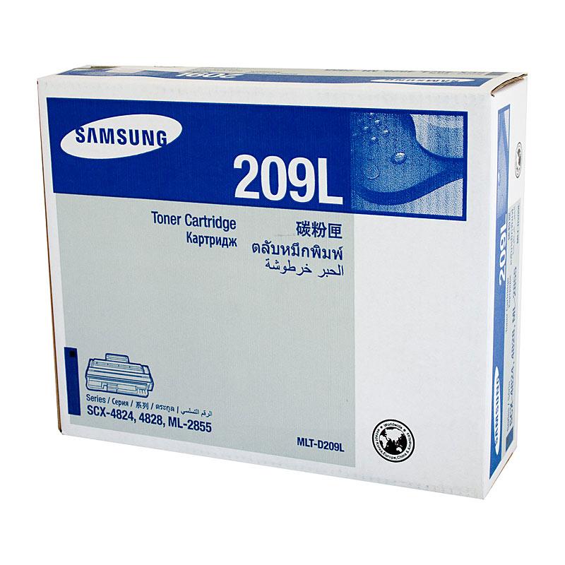 SAMSUNG MLTD209L Toner cartridge in black, designed for high-quality printing with a yield of 5,000 pages.