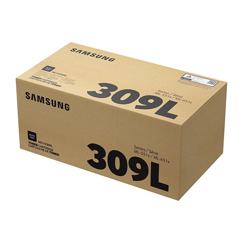 SAMSUNG MLTD309L HY Toner cartridge in black, designed for high-volume printing with a yield of 30,000 pages.