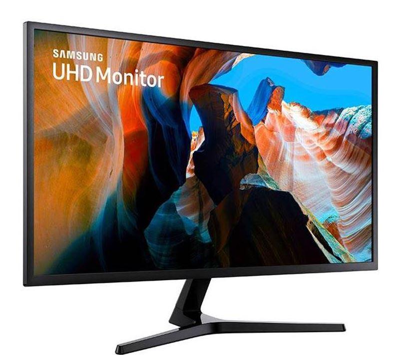 Samsung UJ59 32-inch 4K UHD QLED Gaming Monitor showcasing vibrant colors and sleek design.