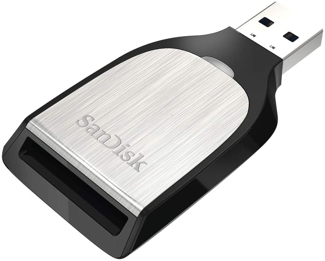 SanDisk SDDR-399-G46 Extreme PRO SD UHS-II Card Reader/Writer, compact design with USB 3.0 interface for fast data transfer.