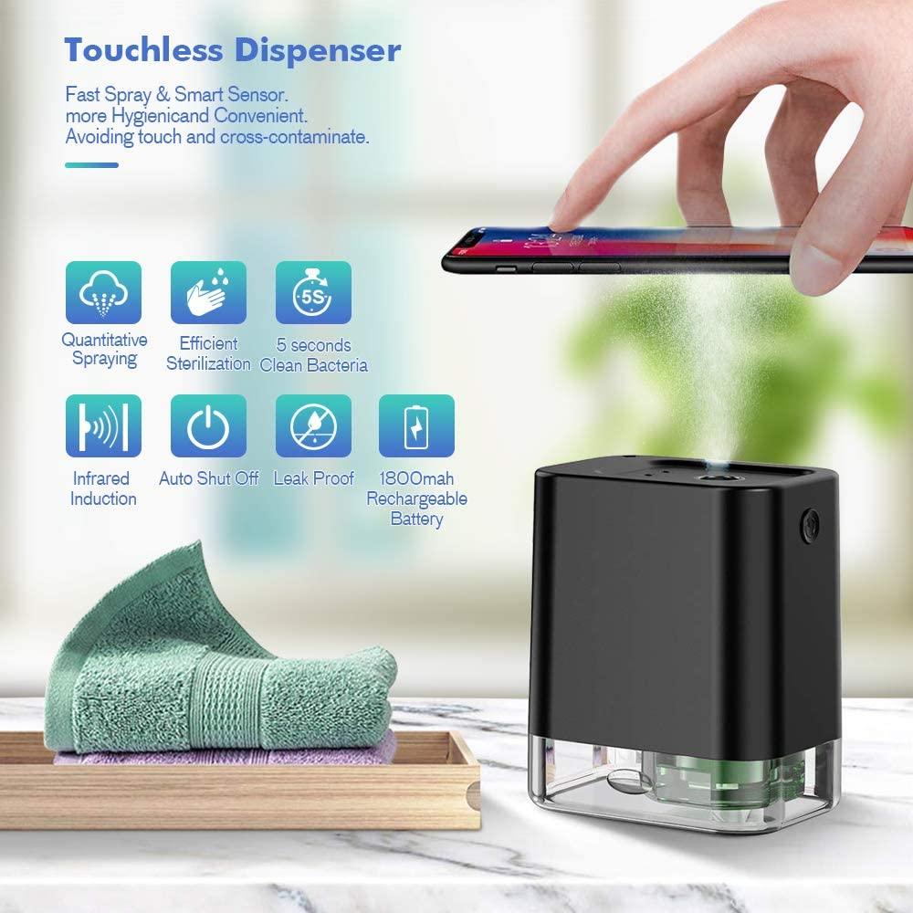 Sanispray Portable Auto Motion Sanitizer Sprayer with touchless infrared sensor and sleek design, ideal for on-the-go sanitization.