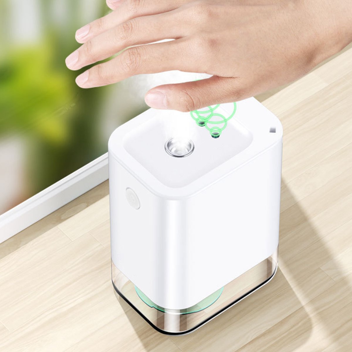 Sanispray Portable Auto Motion Sanitizer Sprayer with touchless infrared sensor and sleek design, ideal for on-the-go sanitization.