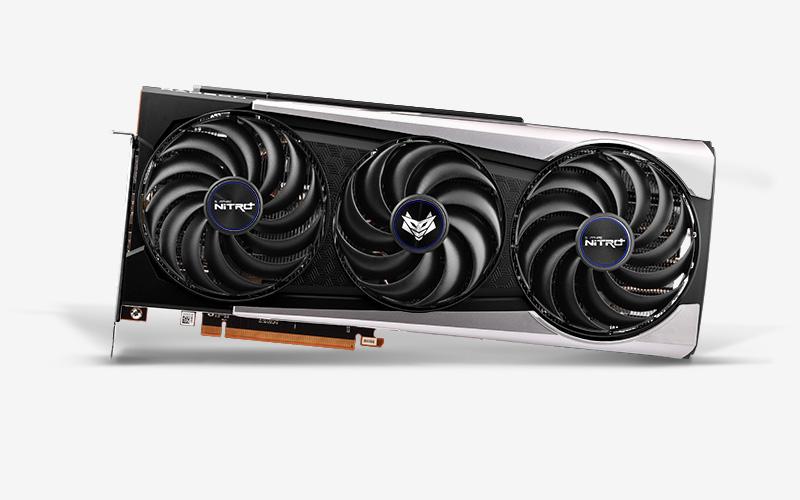 SAPPHIRE NITRO+ AMD RADEON RX 6900 XT OC Gaming Graphics Card with ARGB lighting and advanced cooling design.