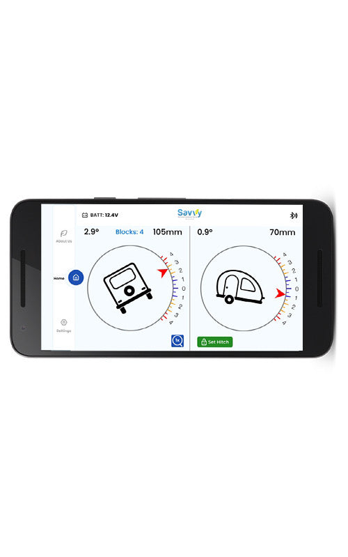 SavvyLevelPLUS S4 device for caravans and motorhomes with advanced features and new app interface.