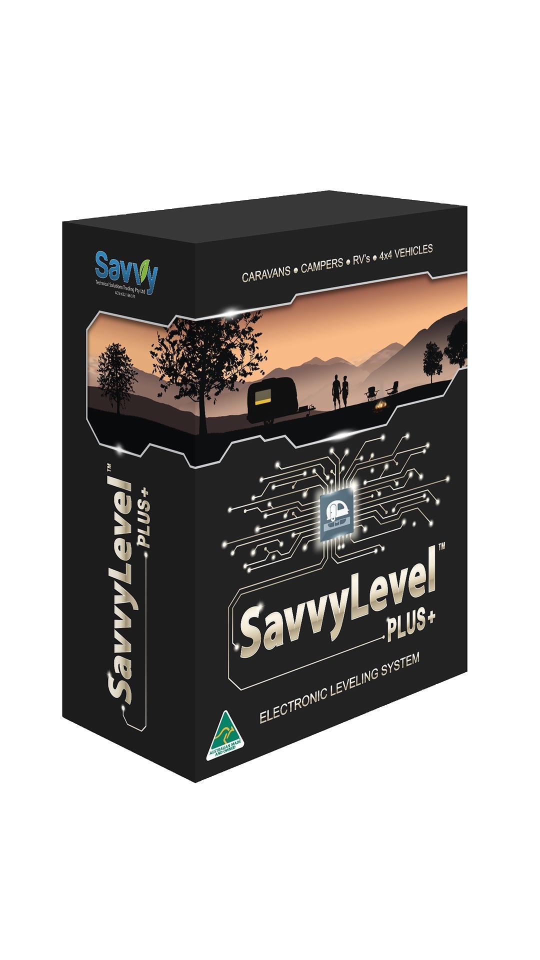 SavvyLevelPLUS S4 device for caravans and motorhomes with advanced features and new app interface.