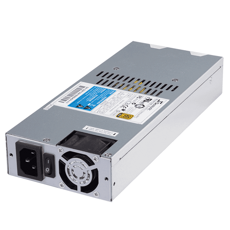 SEASONIC 400w 1U Modular Power Supply with fully modular cables and compact design, showcasing its 80 Plus Gold certification.