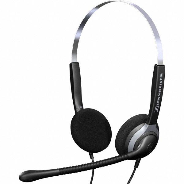 SENNHEISER SH 250 Over the Head Binaural Headset with flexible boom microphone and adjustable headband.