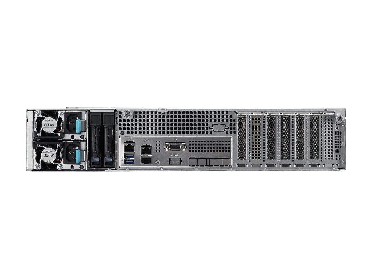 ASUS RS520-E9-RS12-E 2U Rackmount Server Barebone showcasing its sleek design and multiple drive bays.