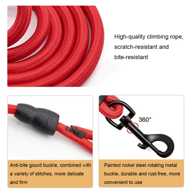 SH36 Rock Climbing Rope Pet Leash in vibrant colors, showcasing its durable nylon material and comfortable EVA foam handle.