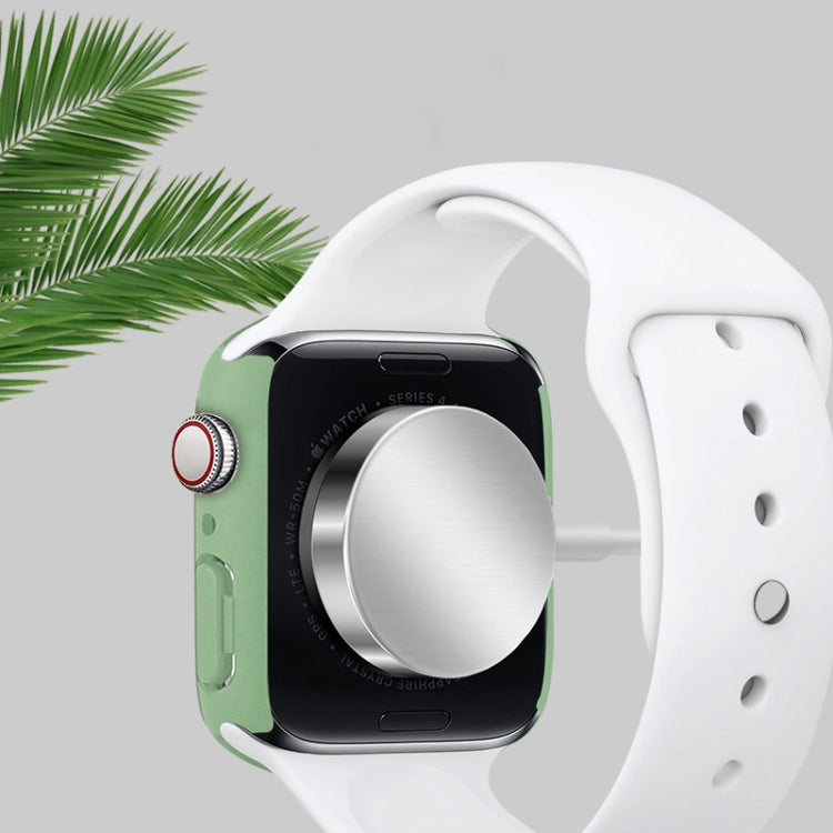 Shockproof PC Protective Case with Tempered Glass Film for Apple Watch, showcasing its lightweight design and full coverage protection.