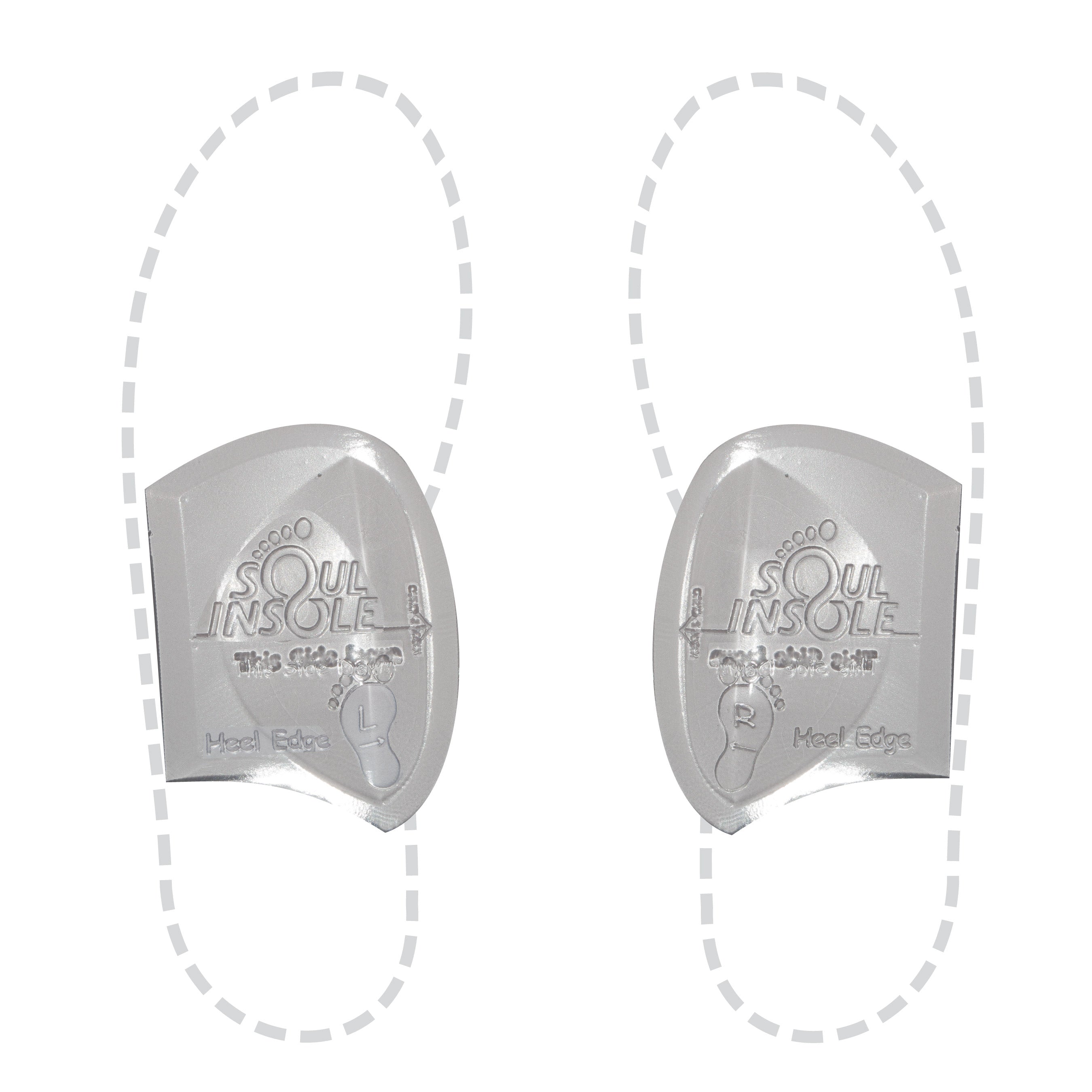 Shoe Bubble Original micro-size orthotic insoles in a pair, showcasing their soft memory gel design and self-sticking feature.