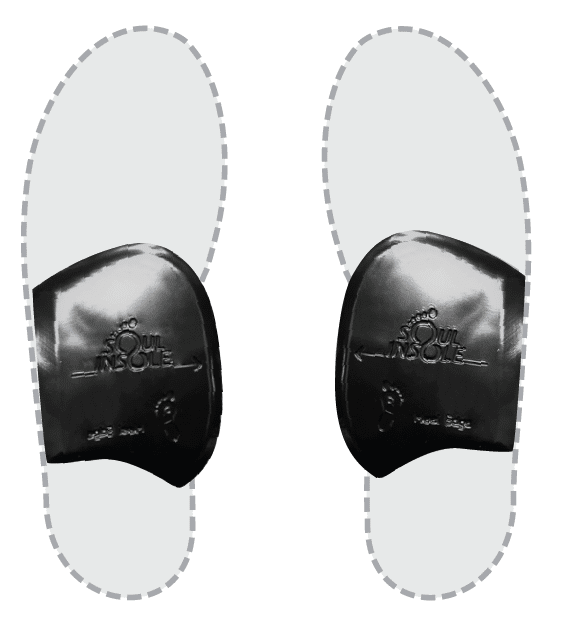 Shoe Bubble Pro-Lite Orthotic insoles displayed on a white background, showcasing their slim design and gel material.