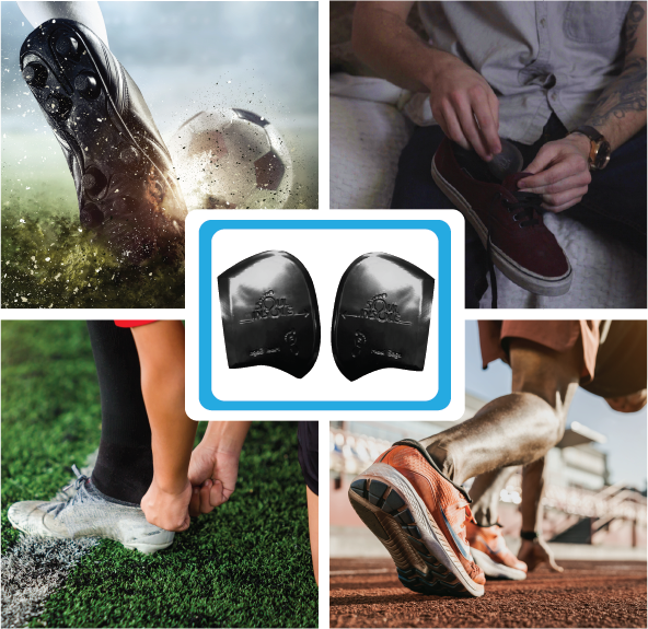 Shoe Bubble Pro-Lite Orthotic insoles displayed on a white background, showcasing their slim design and gel material.