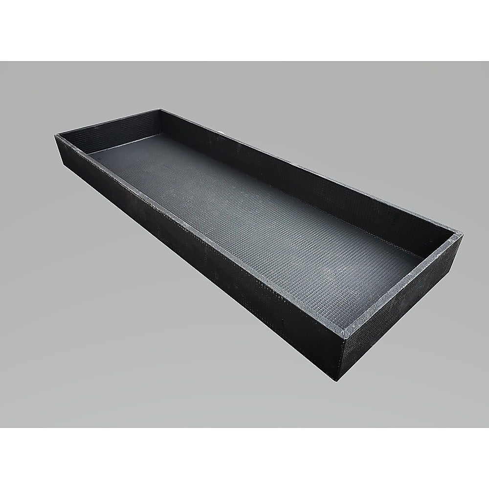 A sleek black prefabricated shower niche measuring 350 x 1000 x 92mm, designed for bathroom renovations and storage of bath accessories.