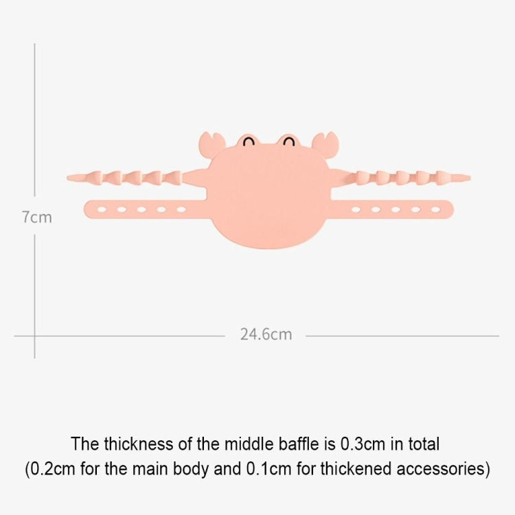 Pink Silica Gel Door Closing Buffer with cartoon design, designed to reduce noise and protect children from door impacts.