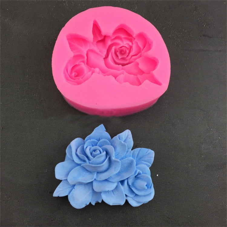 Silicone Handmade Mold in Gardenia design, perfect for chocolate, epoxy, and fondant creations, showcasing intricate floral details.