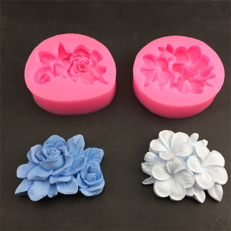 Silicone Handmade Mold in Gardenia design, perfect for chocolate, epoxy, and fondant creations, showcasing intricate floral details.