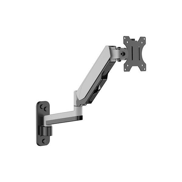 Single Arm Wall Mount Gas Spring TV Bracket designed for 17" to 32" TVs, showcasing its adjustable arm and cable management features.