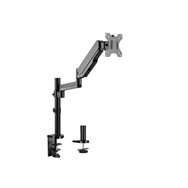 Single Monitor Arm Gas Spring Monitor Bracket designed for 17"-32" monitors with adjustable features and cable management.