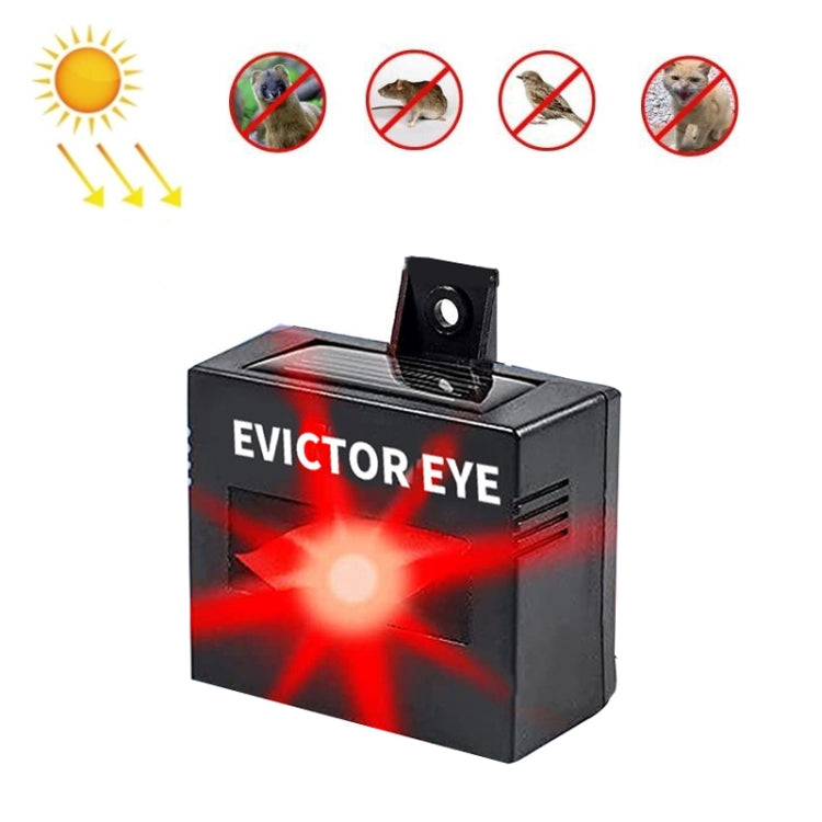 SK191 Solar Farm Wild Eagle Eye Animal Repeller with solar panel and red light feature, designed to deter wildlife.