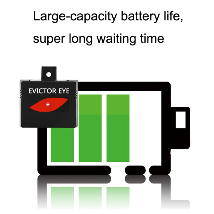 SK191 Solar Farm Wild Eagle Eye Animal Repeller with solar panel and red light feature, designed to deter wildlife.