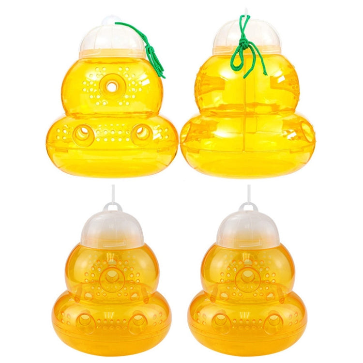 Two SK811 gourd-shaped fruit fly traps designed for capturing wasps and hornets, showcasing their watertight structure and attractive design.