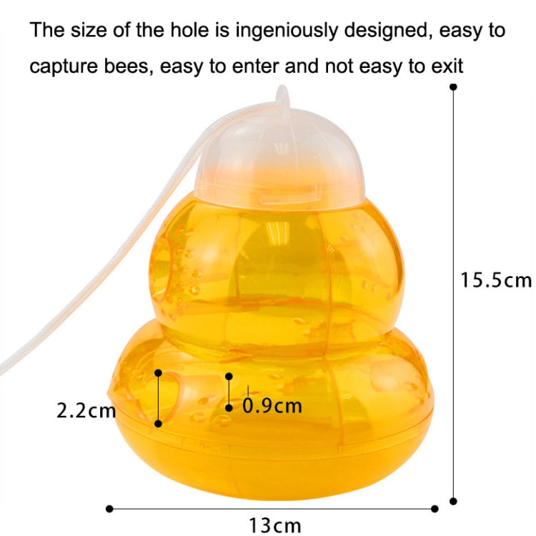 Two SK811 gourd-shaped fruit fly traps designed for capturing wasps and hornets, showcasing their watertight structure and attractive design.