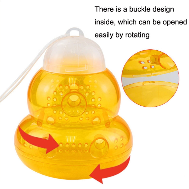 Two SK811 gourd-shaped fruit fly traps designed for capturing wasps and hornets, showcasing their watertight structure and attractive design.