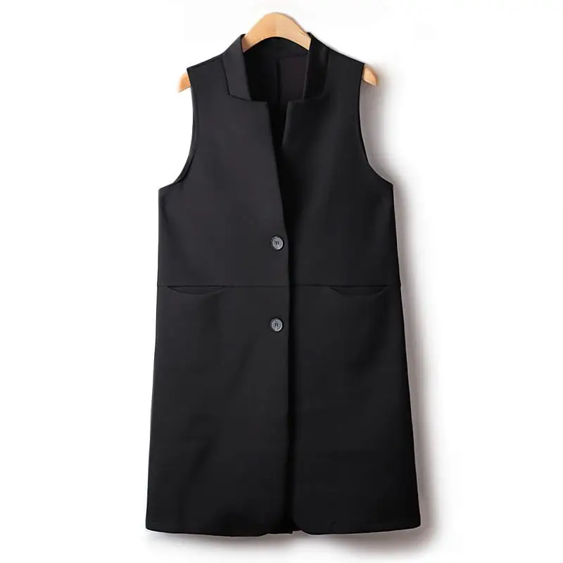 A stylish sleeveless vest for women, made from soft nylon cotton fabric, perfect for spring and autumn wear.