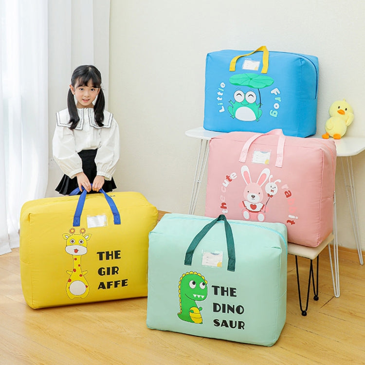 Colorful Small Children Quilt Storage Bag with cartoon design, made of durable waterproof oxford cloth, ideal for storing clothes and quilts.