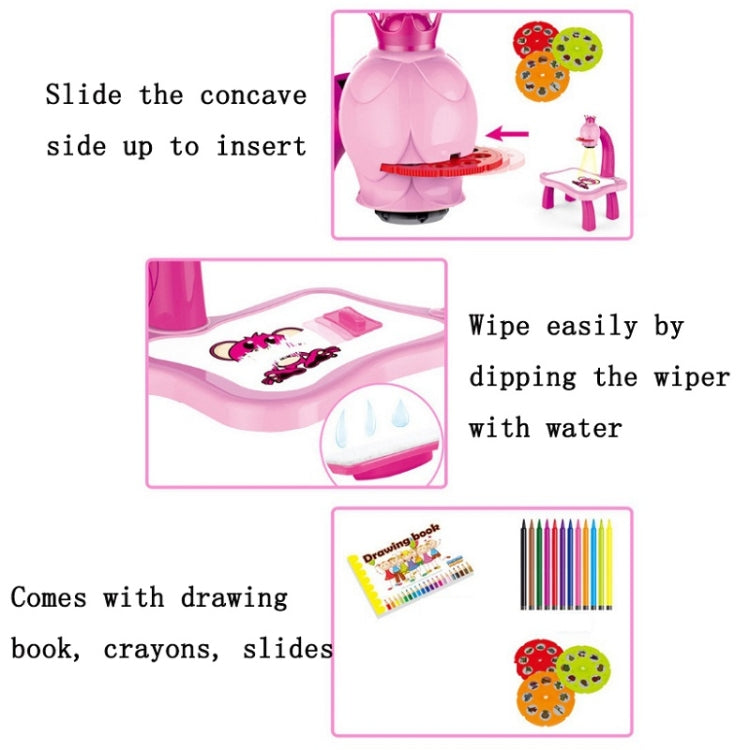 Smart Children Projection Painting Board with adjustable features and included accessories for creative drawing.