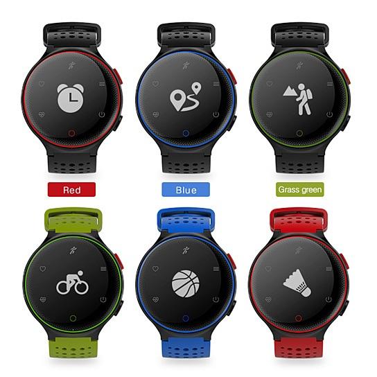 Smart Fit Sporty Waterproof Watch with heart rate and blood pressure monitoring features, showcasing a sleek design and bright OLED screen.