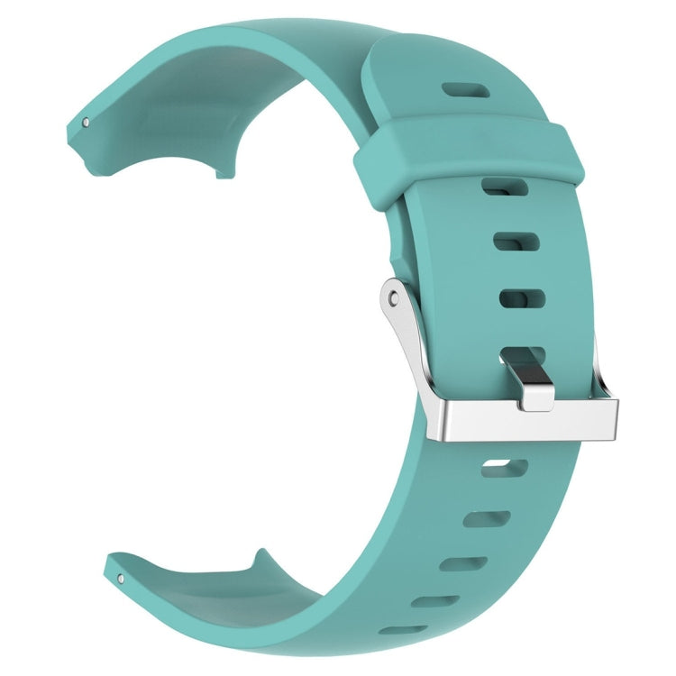 Mint green silicone watch band designed for Garmin Approach S3, showcasing its adjustable strap and stylish design.