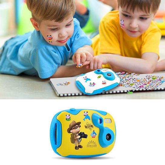 So Smart Lilliput Toy Camera in vibrant candy colors, designed for kids aged 3 to 8, featuring a cartoonish look and ergonomic design.