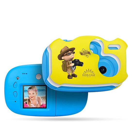 So Smart Lilliput Toy Camera in vibrant candy colors, designed for kids aged 3 to 8, featuring a cartoonish look and ergonomic design.