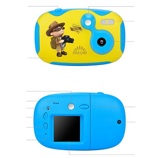 So Smart Lilliput Toy Camera in vibrant candy colors, designed for kids aged 3 to 8, featuring a cartoonish look and ergonomic design.