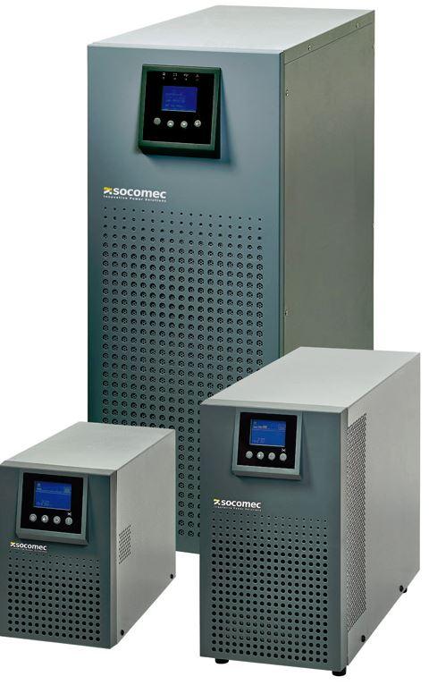 Socomec ITYS 10kVA Tower LCD UPS showcasing its compact design and connectivity ports.