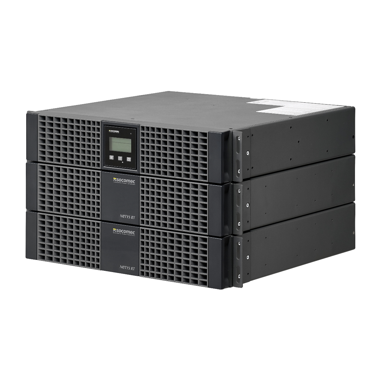 SOCOMEC NRT-B3000 Battery 3300VA UPS module with specifications and features highlighted.