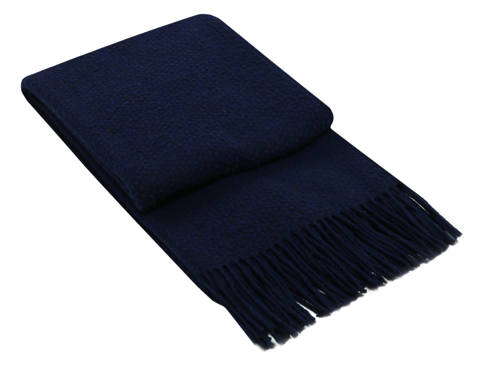 Soho Throw Blanket in Navy, a luxurious wool blend throw showcasing elegant design and soft texture, perfect for cozy living spaces.