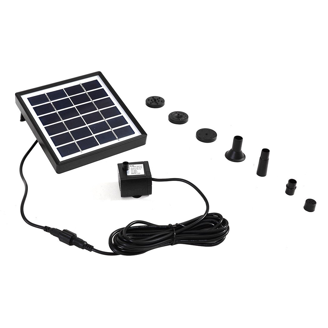 Solar-powered water pump kit.