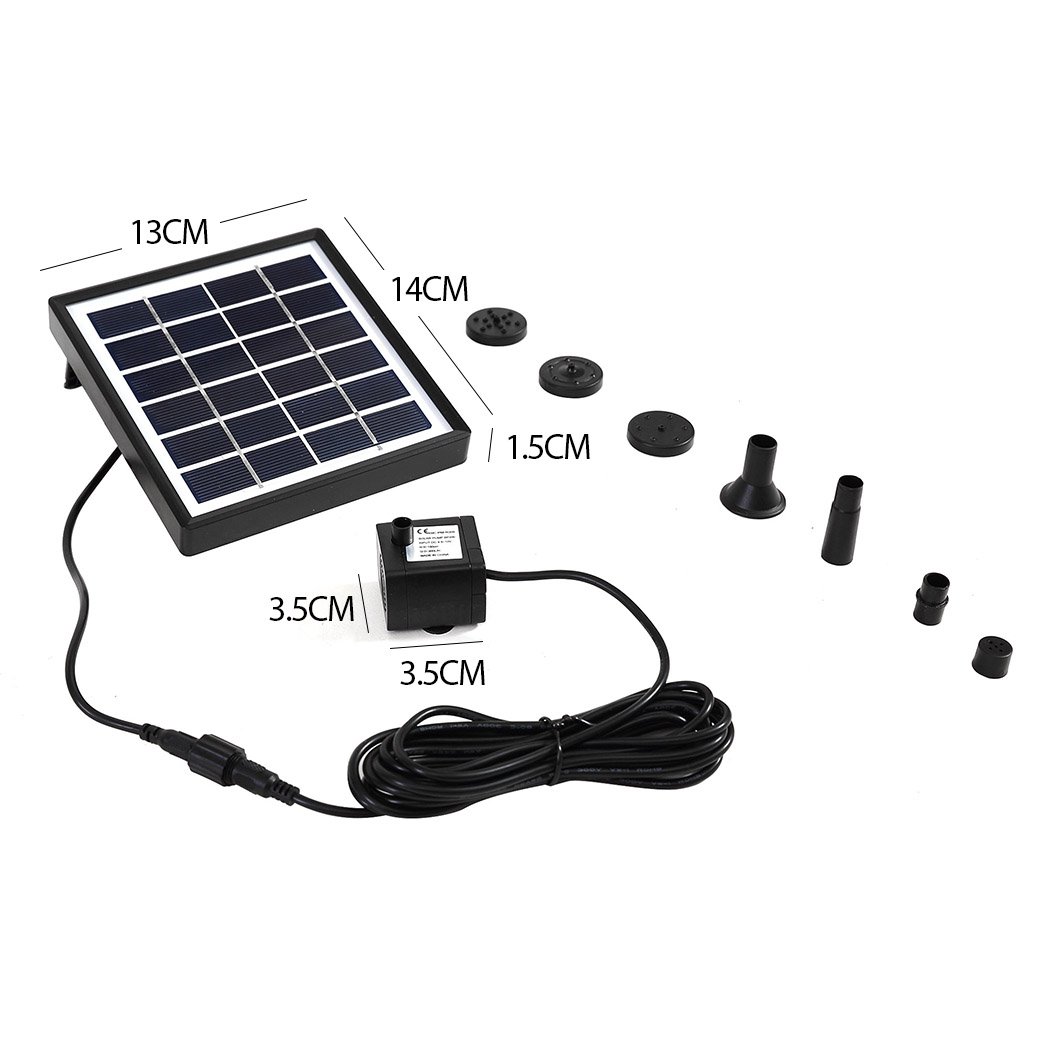 Solar-powered water pump kit.