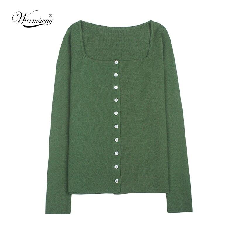 Elegant green blouse for women with a square collar, featuring long sleeves and a stylish design, perfect for spring and autumn wear.