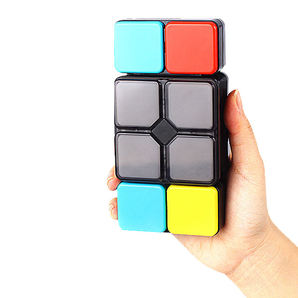 Square Up Challenge Puzzle Game featuring colorful blocks and lights for interactive play.