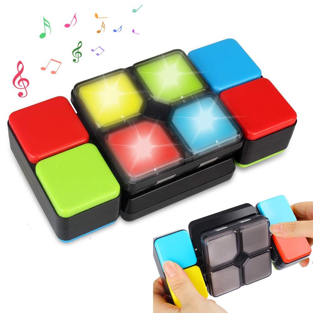 Square Up Challenge Puzzle Game featuring colorful blocks and lights for interactive play.