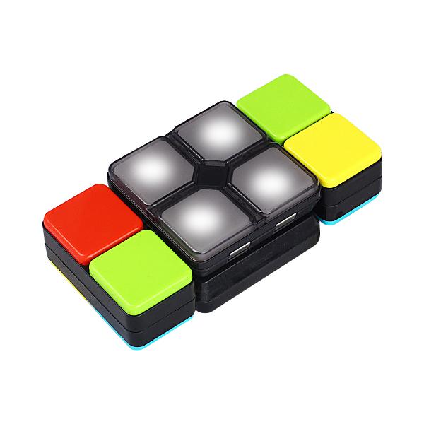 Square Up Challenge Puzzle Game featuring colorful blocks and lights for interactive play.