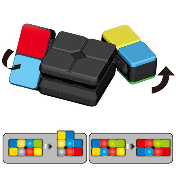 Square Up Challenge Puzzle Game featuring colorful blocks and lights for interactive play.