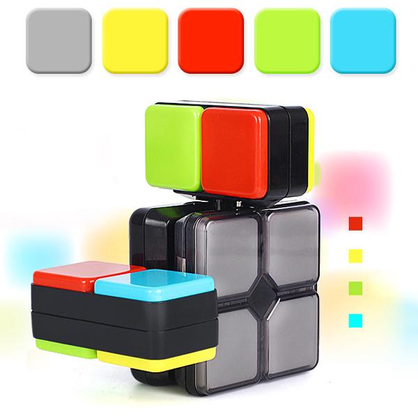 Square Up Challenge Puzzle Game featuring colorful blocks and lights for interactive play.