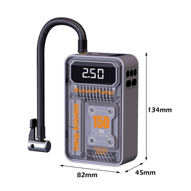 ST-9619C 7.4V Wireless Portable Car Tire Air Pump with LED light and digital display, designed for fast and safe tire inflation.