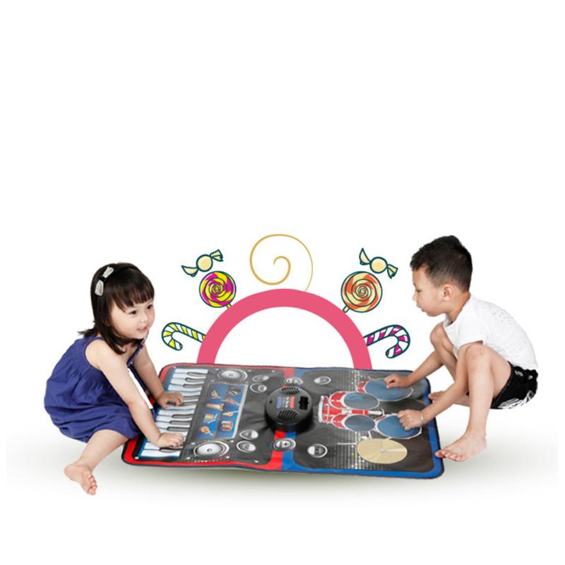 Stardom Musical Instruments Set Mat featuring various instrument icons for kids to play music.